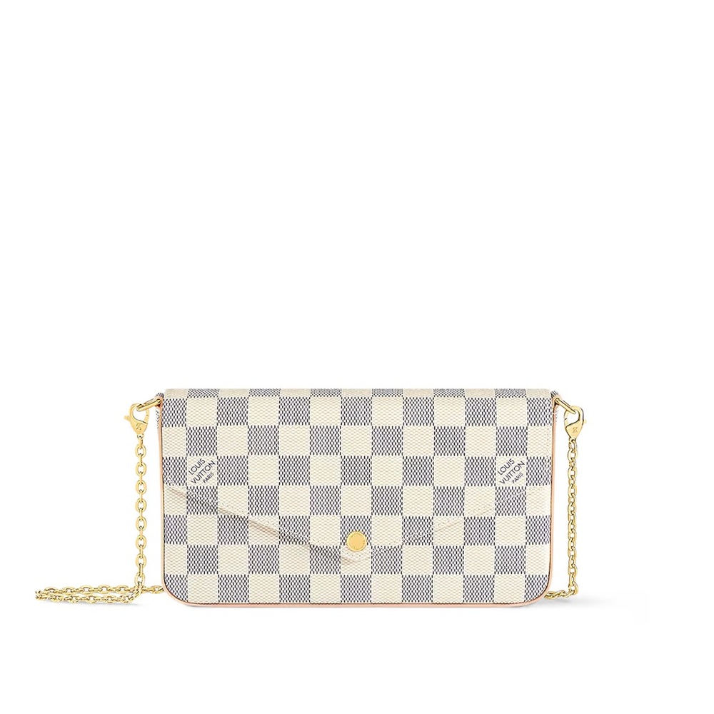 BRAND NEW Louis Vuitton Pochette Felicie Damier Azur